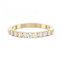 Alliance de mariage en or jaune pour future mariée | 0.87 carats diamants