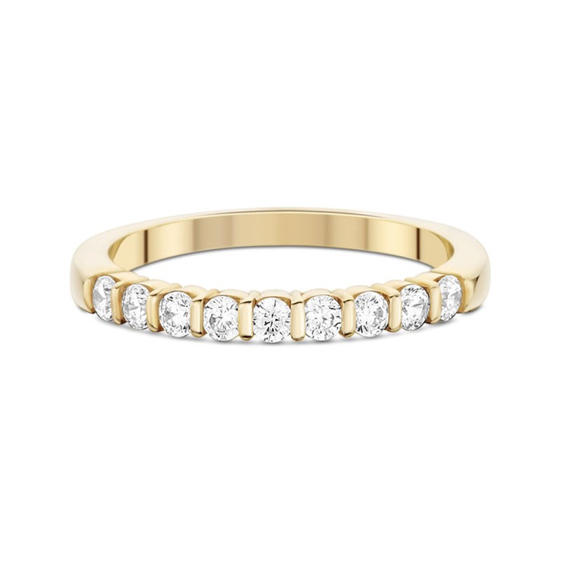 Alliance de mariage en or jaune pour future mariée | 0.87 carats diamants