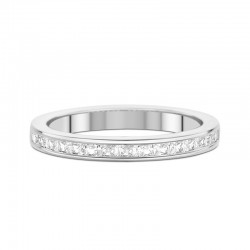 Alliance or blanc sertie de diamants 0.25 carats | Pour future mariée