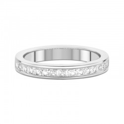 Alliance de mariage platine | Princesse du coeur | 0.75 carats