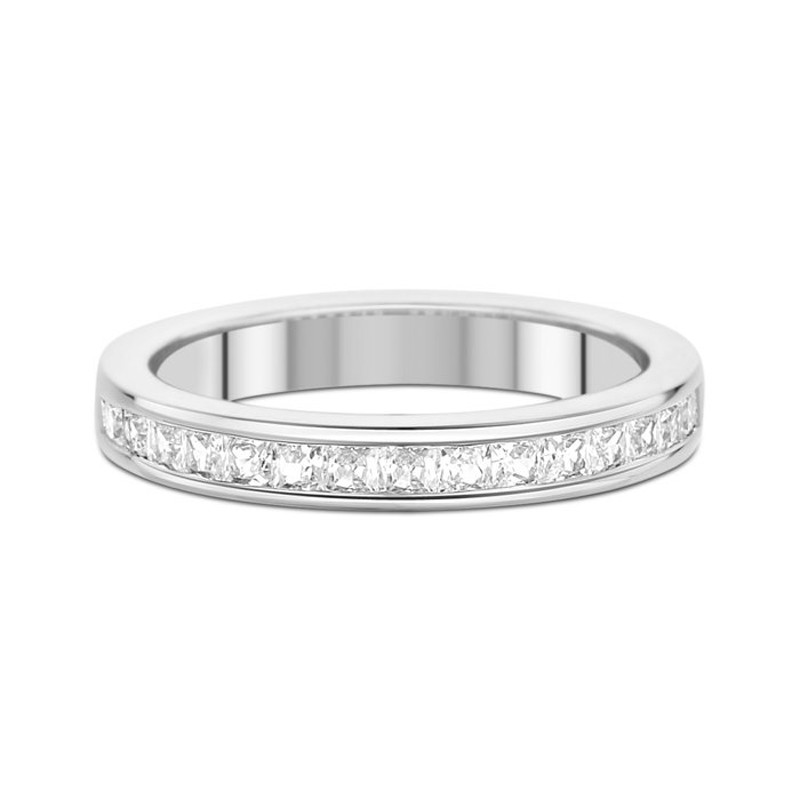 Alliance de mariage platine | Princesse du coeur | 0.75 carats