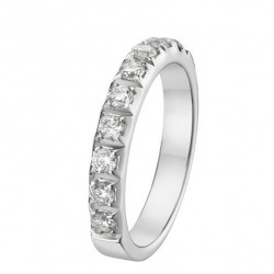 Alliance de mariage sertie diamants 0.45 carats