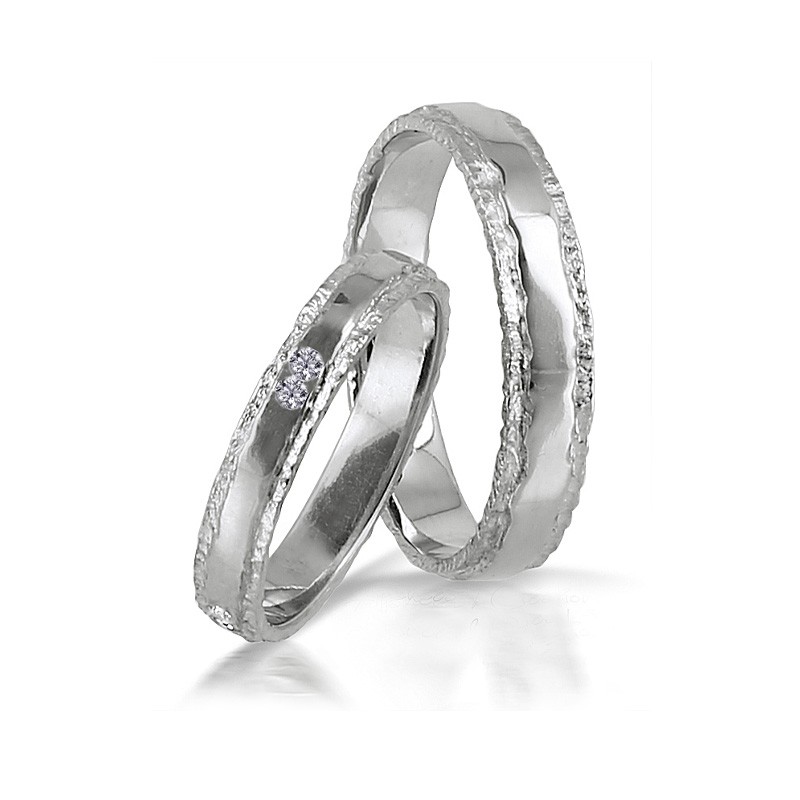 Alliance or blanc diamants