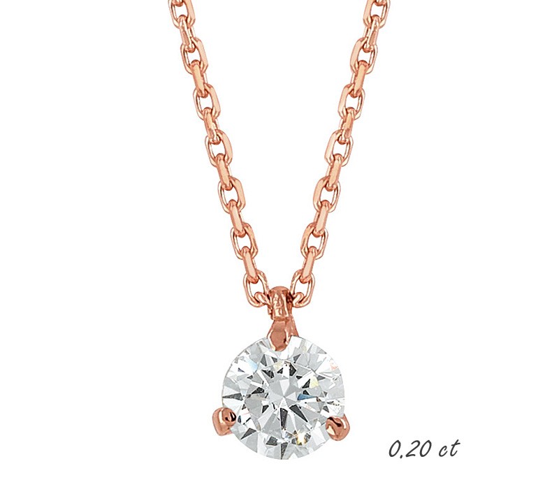 Collier or rose serti 3...