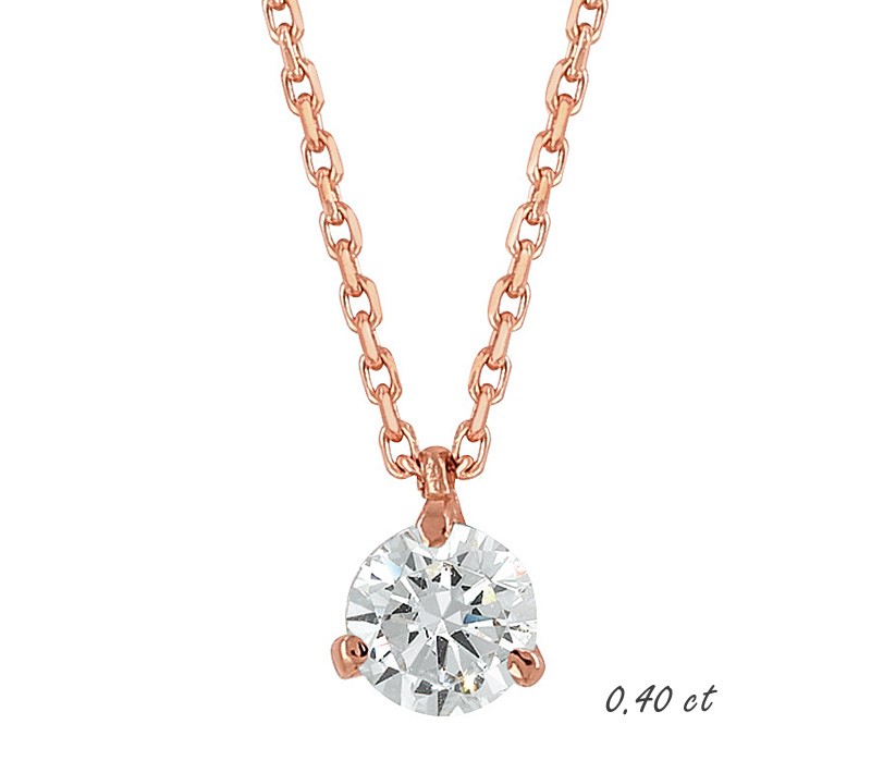 Collier or rose serti 3...