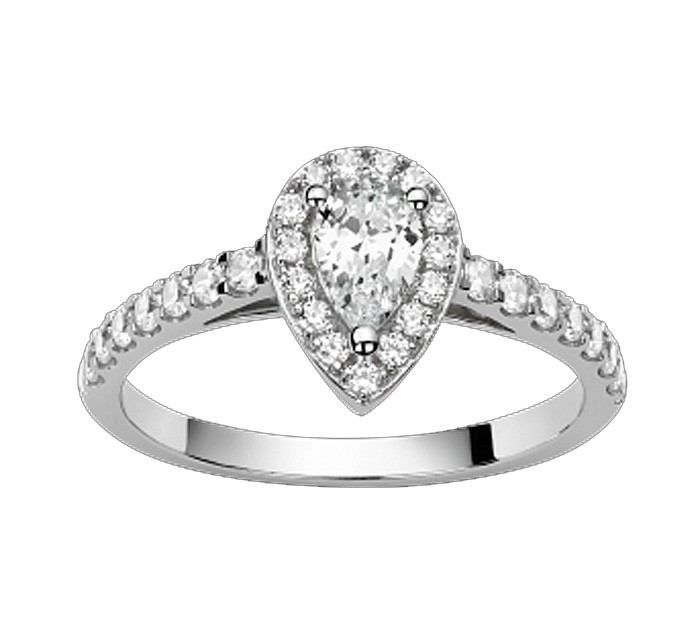 Solitaire or blanc diamants...