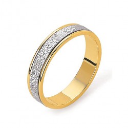 alliance de mariage or jaune or blanc et diamant