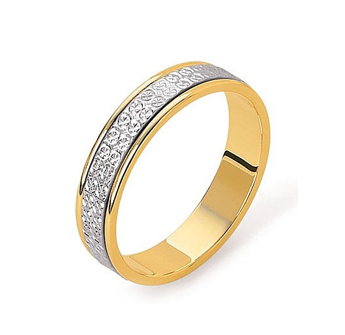 alliance de mariage or jaune or blanc et diamant